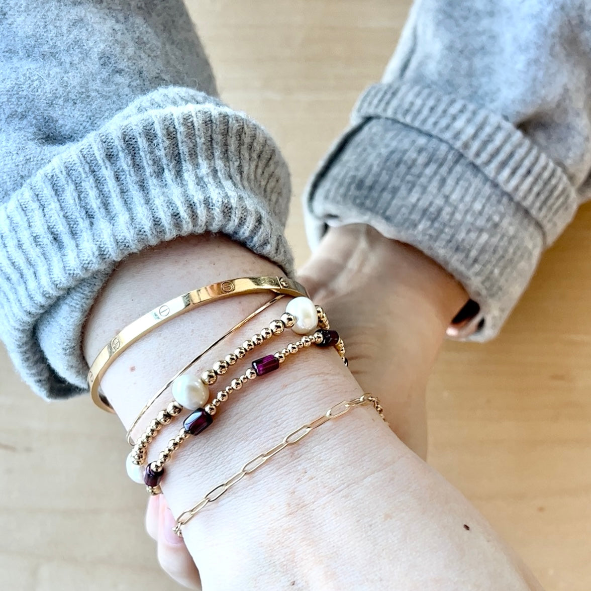 Willow Bracelet with Magnetic Clasp - Gold Filled