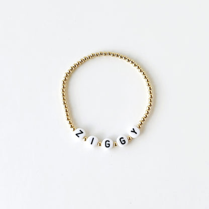 3mm Personalized Maya Bracelet- Gold Filled