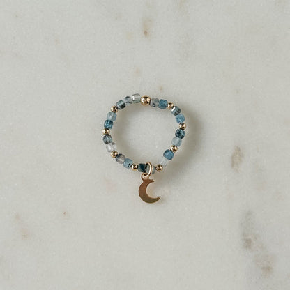 Kaiya Ring with Moon Charm