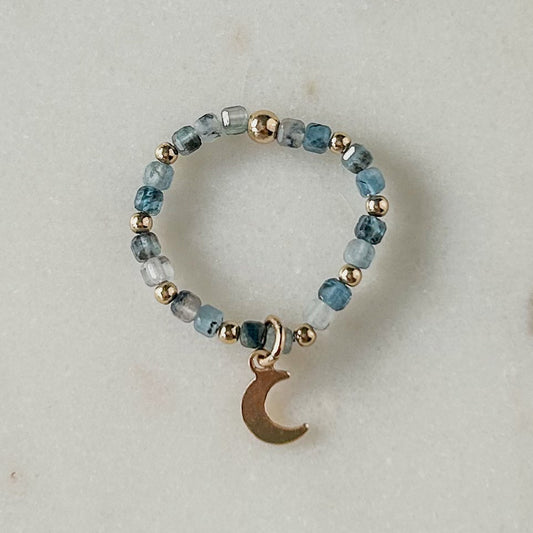 Kaiya Ring with Moon Charm