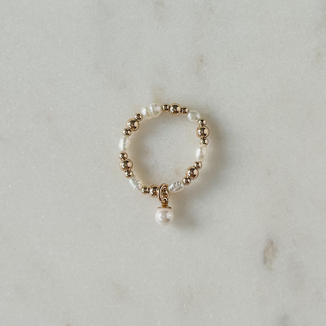 Mila Ring with Pearl Charm