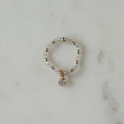 Elara Ring with CZ Charm