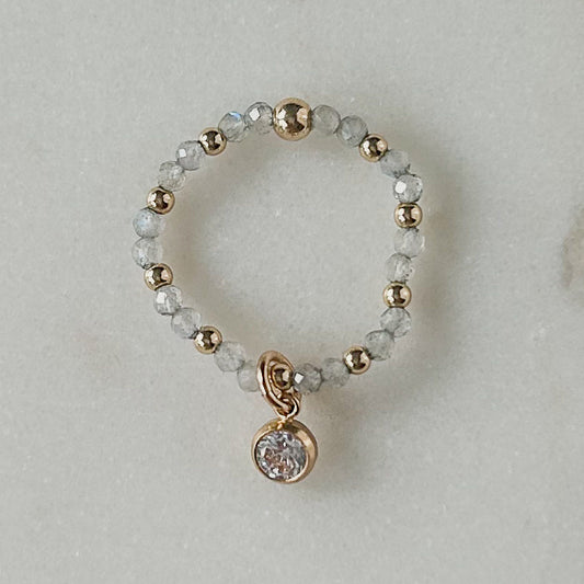Elara Ring with CZ Charm