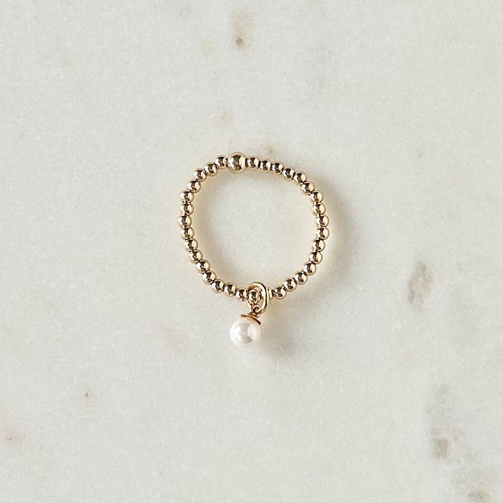 Maya Ring with Pearl Charm