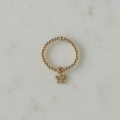 Maya Ring with Butterfly Charm