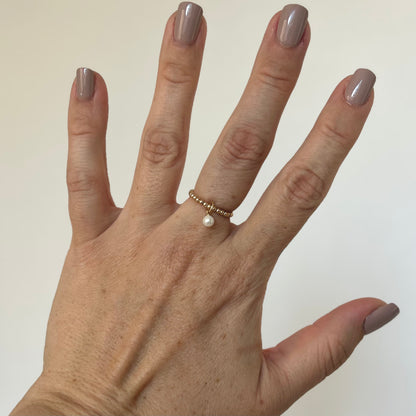 Maya Ring with Pearl Charm