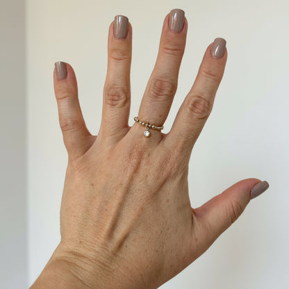 Icon Ring with CZ Charm