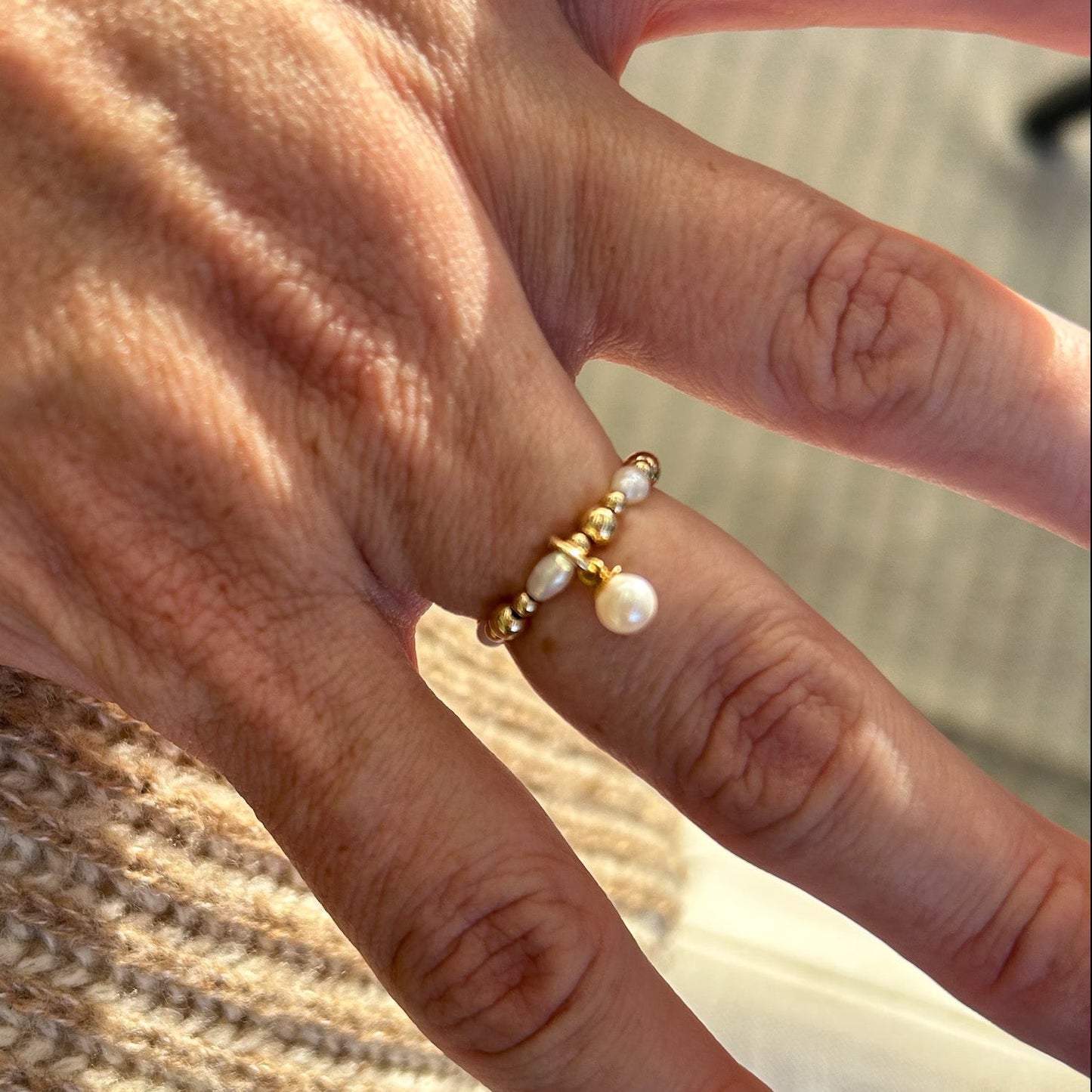 Mila Ring with Pearl Charm