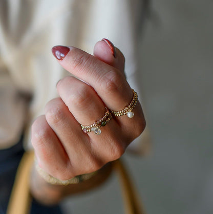 Maya Ring with Pearl Charm