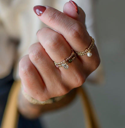 2mm Maya Ring with CZ Charm